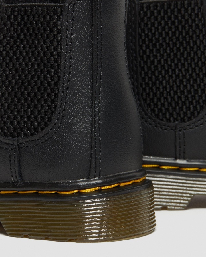 Negru Softy T Dr.martens Romania Sugari/copil 2976 Softy T Cizme Chelsea Din Piele