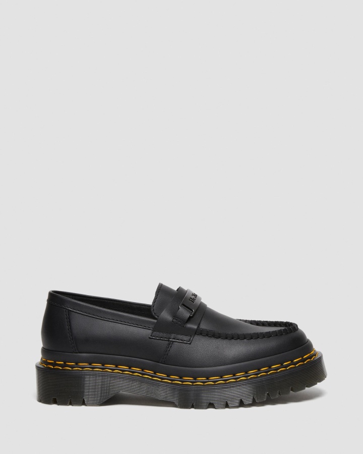 Mocasini Din Piele Penton Bex Cusaturi Duble Dr.martens Romania Negru