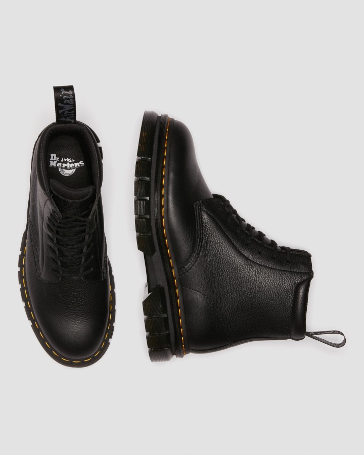 Cizme Rikard Lunar Piele Platforma Dr.martens Romania Negru
