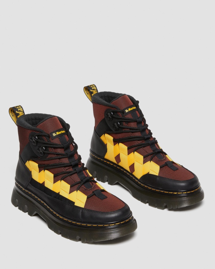 Dr.martens Romania Black+tan Ajax+extra Tough 50 Boury Contrast Nailon & Piele Cizme Casual