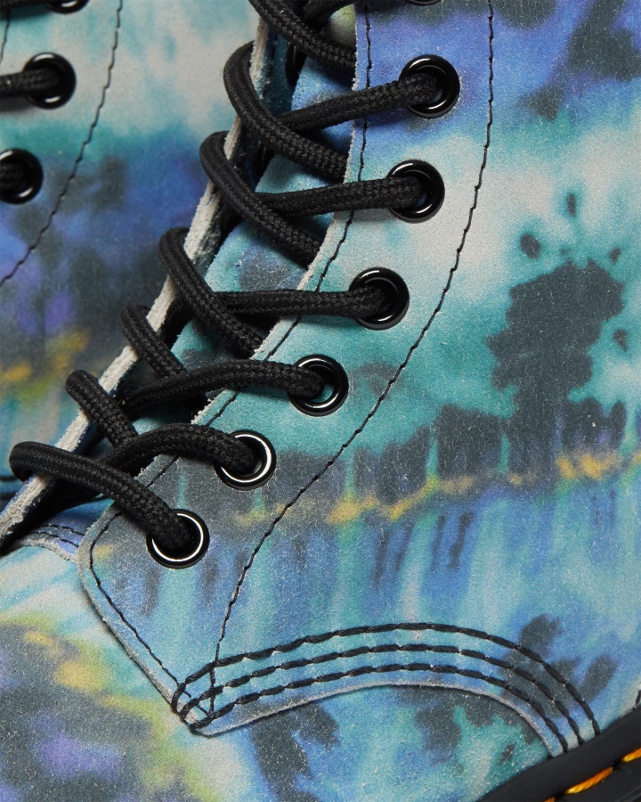 1460 Pascal Ghete Cu Siret Piele Vopsita Cu Tie Albastru Dr.martens Romania