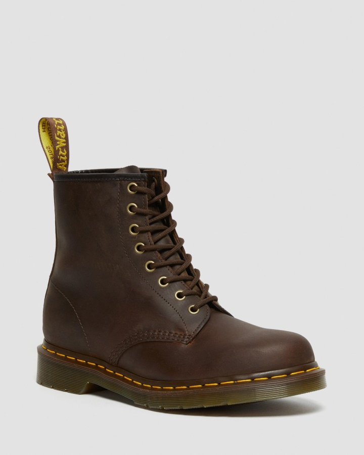Cizme Maro Din Piele Cal Nebun Dr.martens Romania 1460 Crazy Horse Cu Siret
