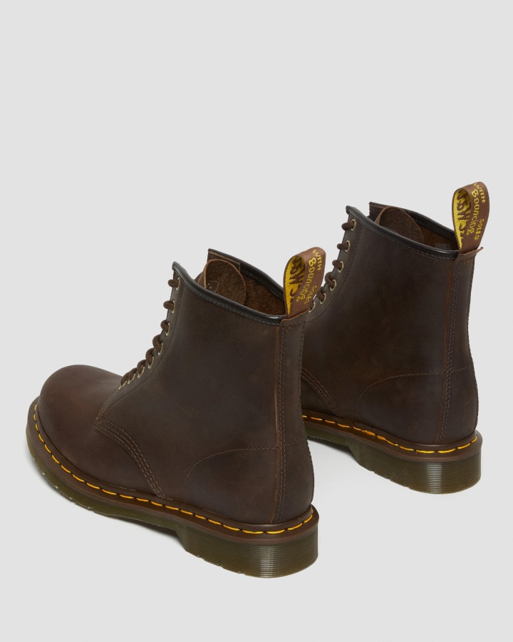 Cizme Maro Din Piele Cal Nebun Dr.martens Romania 1460 Crazy Horse Cu Siret