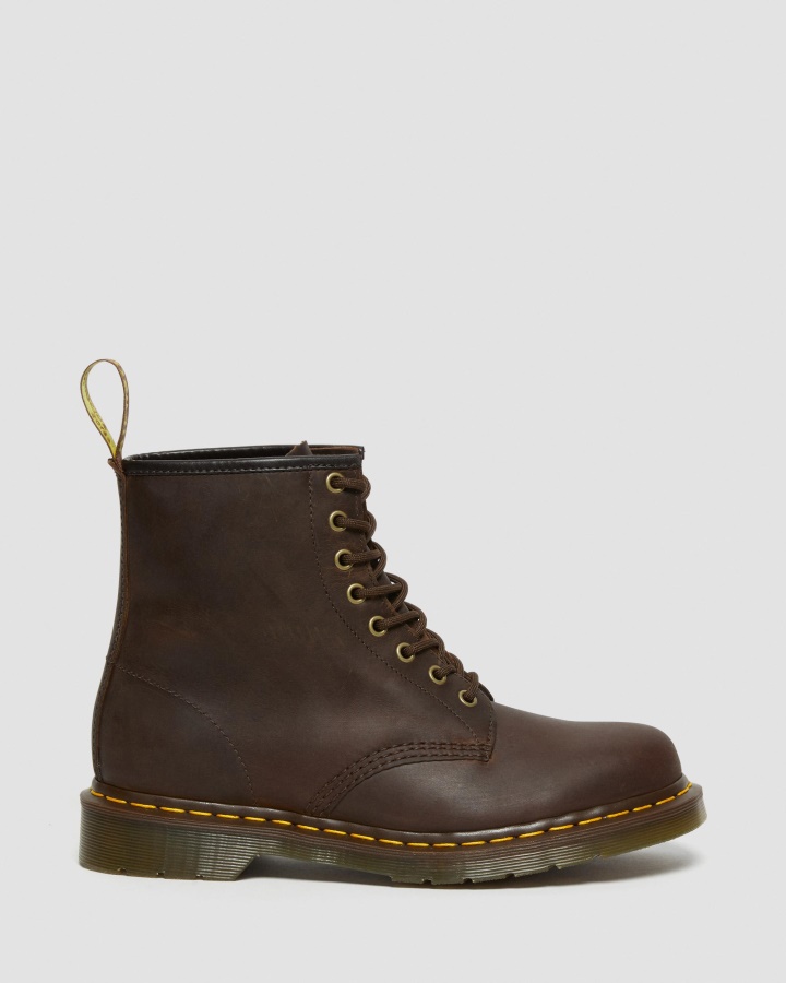 Cizme Maro Din Piele Cal Nebun Dr.martens Romania 1460 Crazy Horse Cu Siret