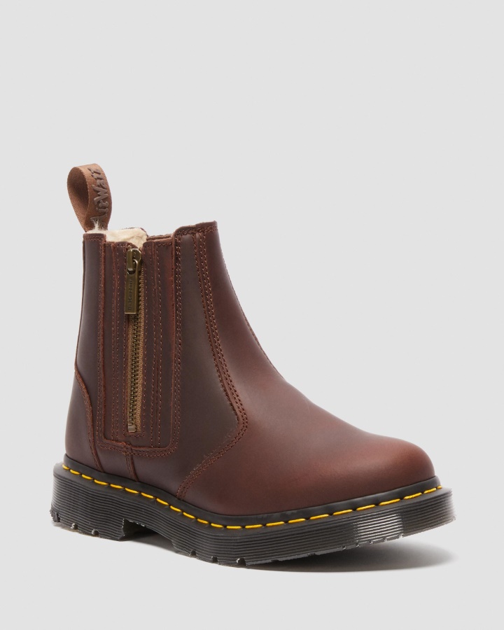 Cizme Chelsea Dm's Wintergrip Cu Fermoar Dr.martens Romania 2976 Maro