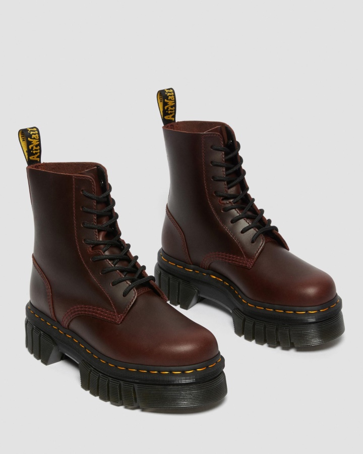 Dr.martens Romania Maro Brando Audrick Brando Cizme Cu Siret Cu Platforma Din Piele