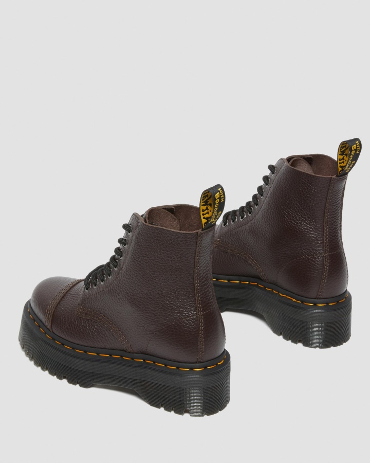 Cizme Cu Platforma Din Piele Nappa Frezata Sinclair Burgundy Piele Nappa Frezata Dr.martens Romania