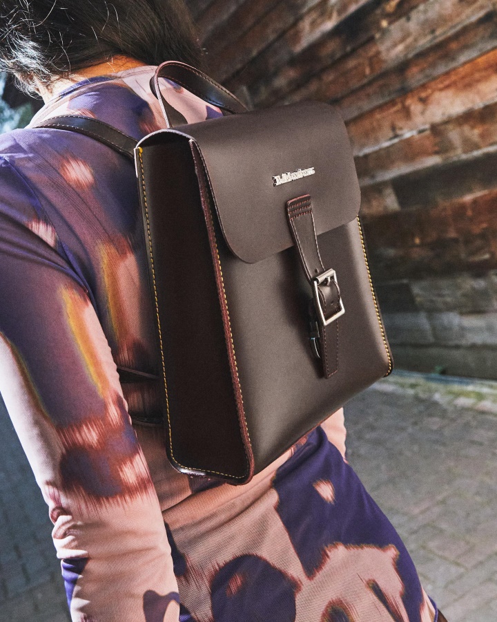 Rucsac Mini Piele Dr.martens Romania Burgundy Smooth+kiev