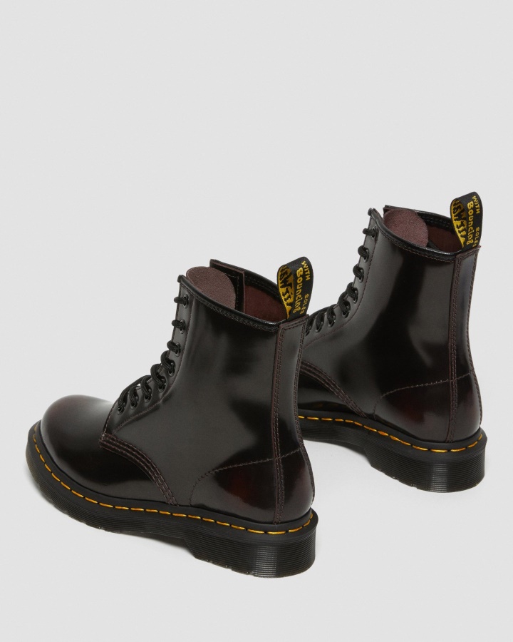 1460 Cizme Damă Piele Arcadia Cu șireturi Roșu Vișini Din Piele Arcadia Dr.martens Romania