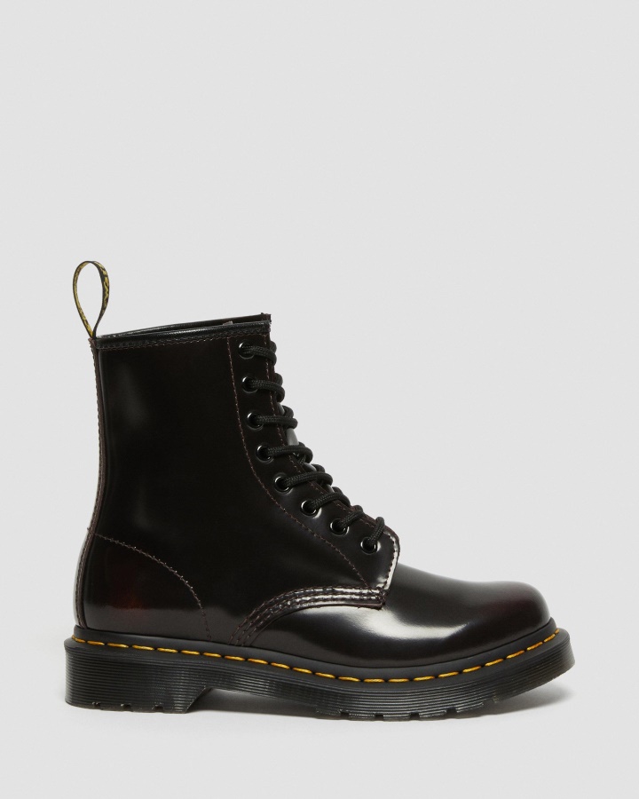 1460 Cizme Damă Piele Arcadia Cu șireturi Roșu Vișini Din Piele Arcadia Dr.martens Romania
