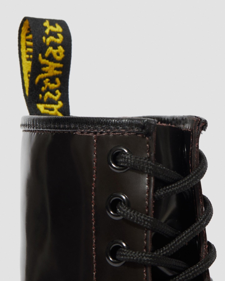 1460 Cizme Damă Piele Arcadia Cu șireturi Roșu Vișini Din Piele Arcadia Dr.martens Romania