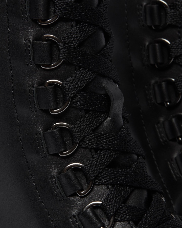 Cizme Chesney Piele Cu Toc Evazat Cu Siret Negru Sendal Dr.martens Romania