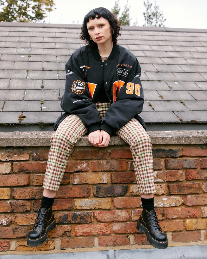 Dr.martens Romania Cizme Nere Vintage Netede Cu Platforma Biserica Maimuta