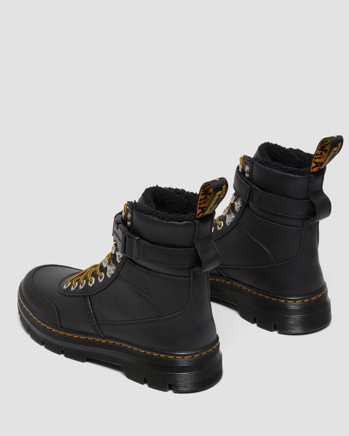 Dr.martens Romania Black Combs Tech Cizme Casual Captusite Cu Blana Artificiala