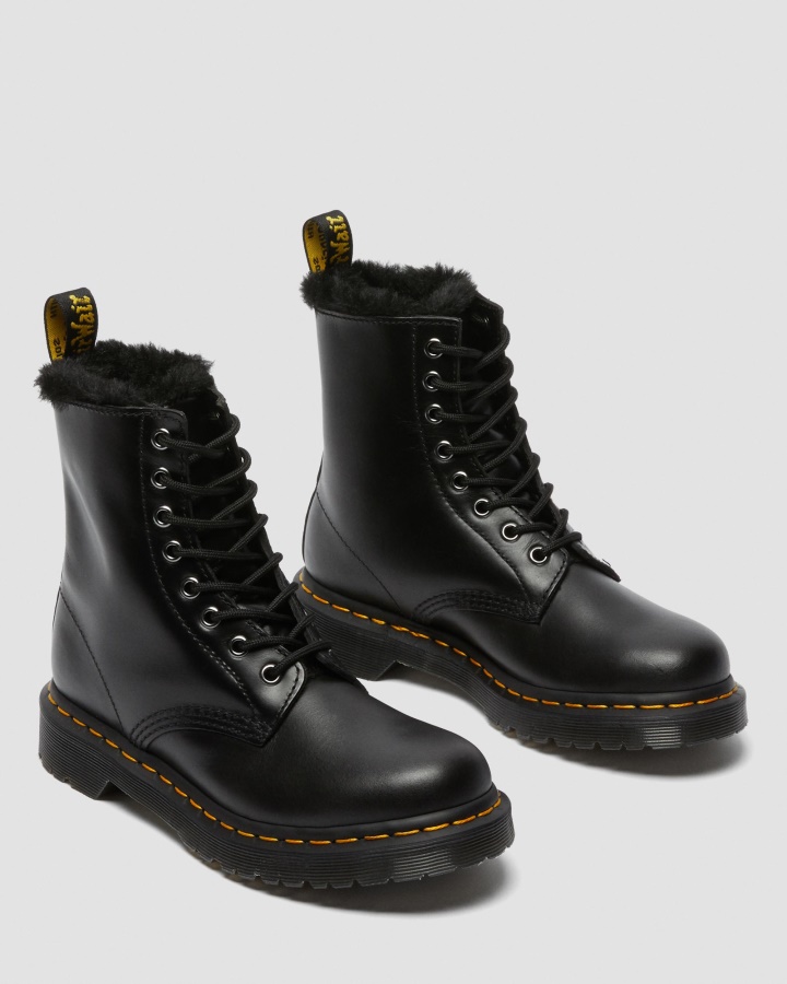 Cizme Cu șireturi, Căptușite Cu șireturi, Dr.martens Romania 1460 Serena, Gri închis