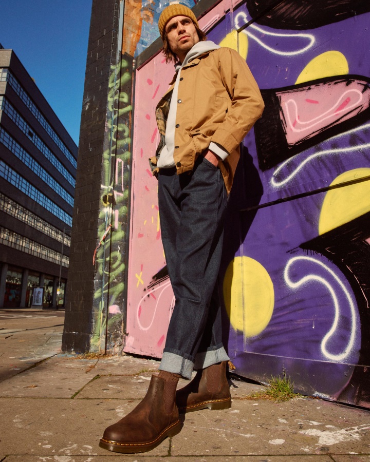 2976 Cusatura Galbena Piele Cal Nebun Cizme Chelsea Canada Dr.martens Romania Maro Inchis Piele Cal Nebun