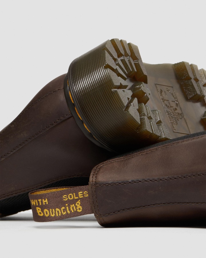 Dr.martens Romania Maro Inchis Piele Cal Nebun 2976 Cizme Chelsea Bex Crazy Horse