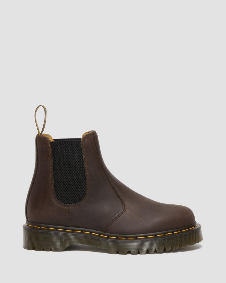 Dr.martens Romania Maro Inchis Piele Cal Nebun 2976 Cizme Chelsea Bex Crazy Horse