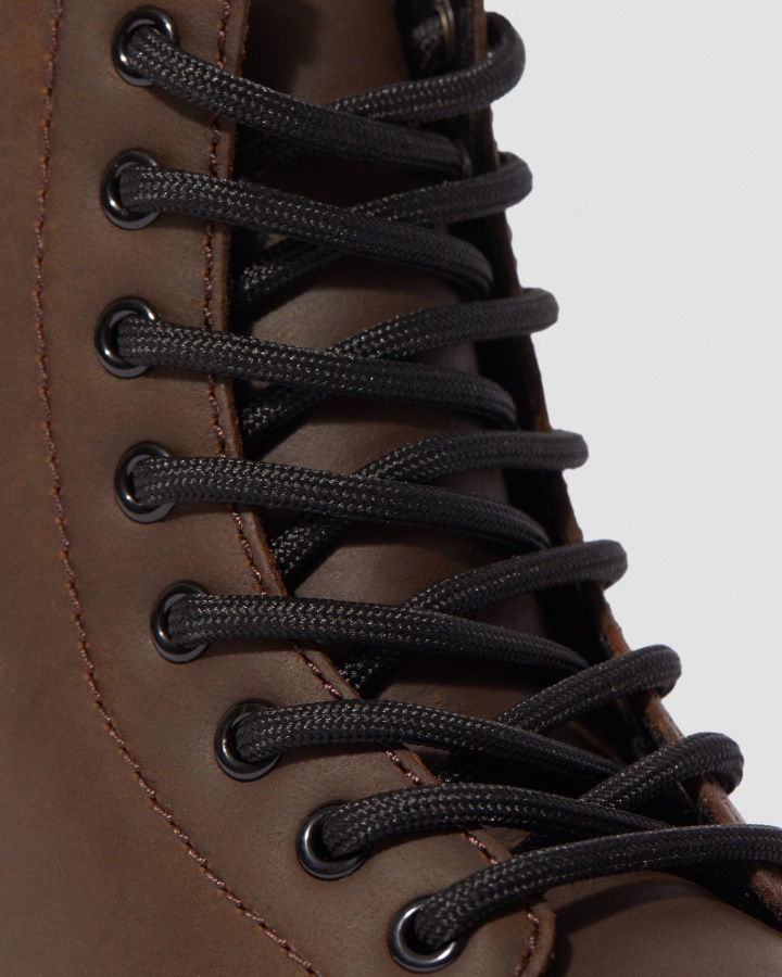 Cizme Cu șireturi Căptușite Cu Blană Artificială Junior 1460 Dr.martens Romania Maro închis Mohawk