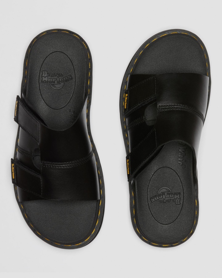 Sandale Cu Slide Din Piele Daxton Dr.martens Romania Negru Brando