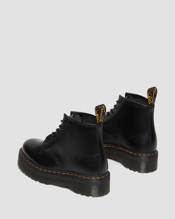 Dr.martens Romania Piele Neteda Neagra 101 Botine Cu Platforma Piele Neteda