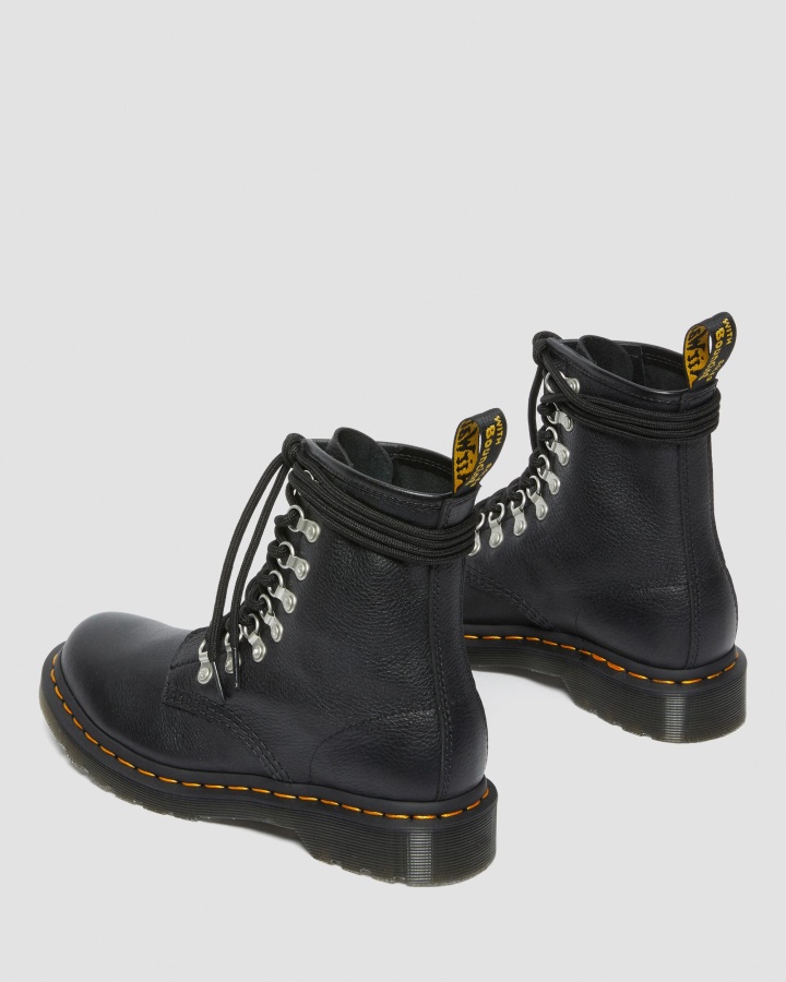 Dr.martens Romania Cizme Negre Virginia 1460 Cu Siret Din Piele Virginia