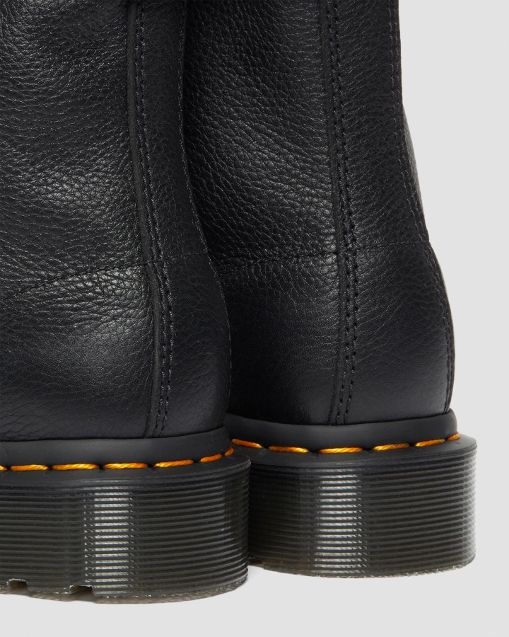 Dr.martens Romania Cizme Negre Virginia 1460 Cu Siret Din Piele Virginia