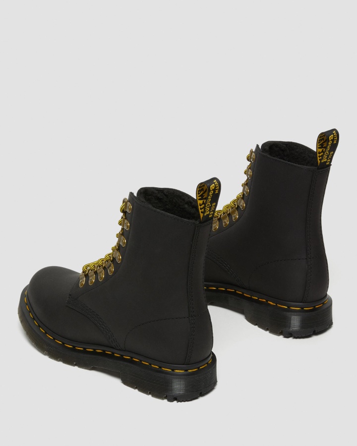 Dr.martens Romania Black Snowplow 1460 Pascal Dm's Wintergrip Cizme Din Piele Cu Siret