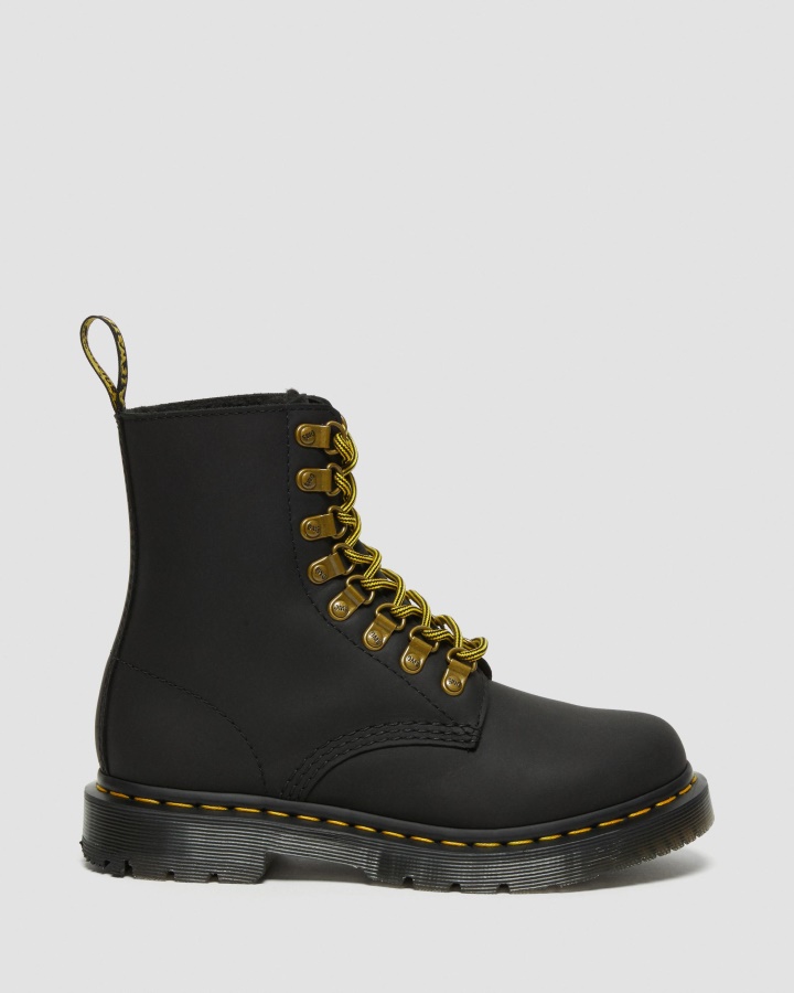 Dr.martens Romania Black Snowplow 1460 Pascal Dm's Wintergrip Cizme Din Piele Cu Siret