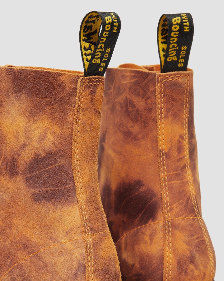 Dr.martens Romania Portocaliu 1460 Pascal Tie Dye Ghete Cu Siret Din Piele