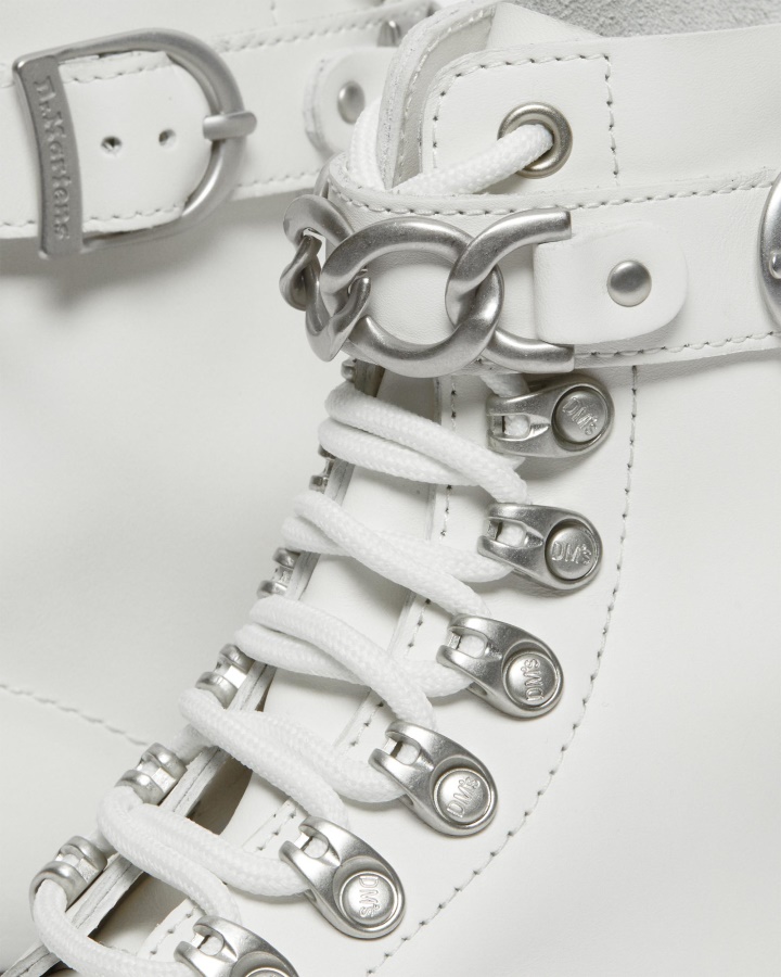 1460 Pascal Cizme De Dama Din Piele Cu Siret Alb Sendal Dr.martens Romania