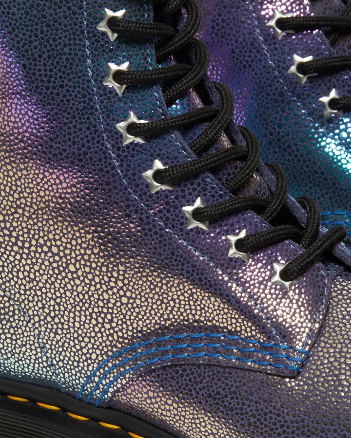 1460 Rainbow Ray Cizme Din Piele Intoarsa Cu Siret Purple Rainbow Ray Dr.martens Romania