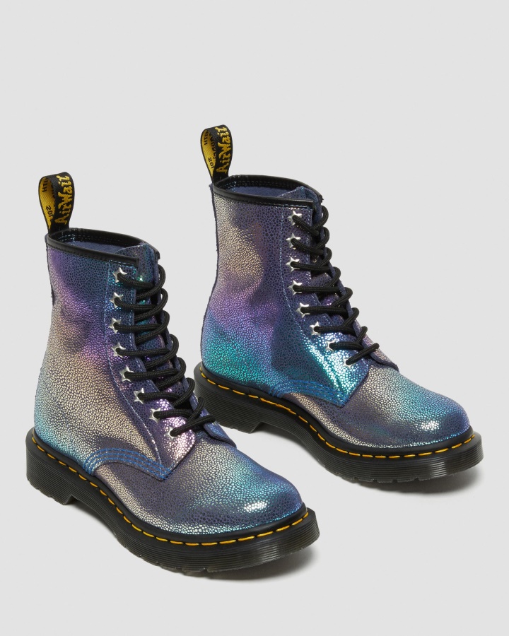 1460 Rainbow Ray Cizme Din Piele Intoarsa Cu Siret Purple Rainbow Ray Dr.martens Romania