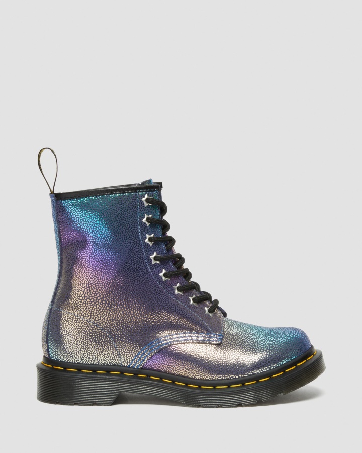 1460 Rainbow Ray Cizme Din Piele Intoarsa Cu Siret Purple Rainbow Ray Dr.martens Romania