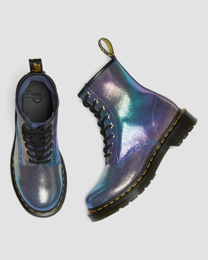 1460 Rainbow Ray Cizme Din Piele Intoarsa Cu Siret Purple Rainbow Ray Dr.martens Romania
