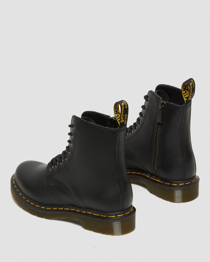 1460 Cizme Dama Pascal Nappa Cu Fermoar Nappa Negru Dr.martens Romania