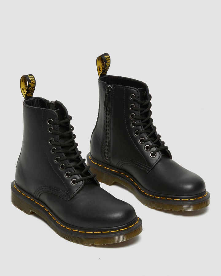 1460 Cizme Dama Pascal Nappa Cu Fermoar Nappa Negru Dr.martens Romania