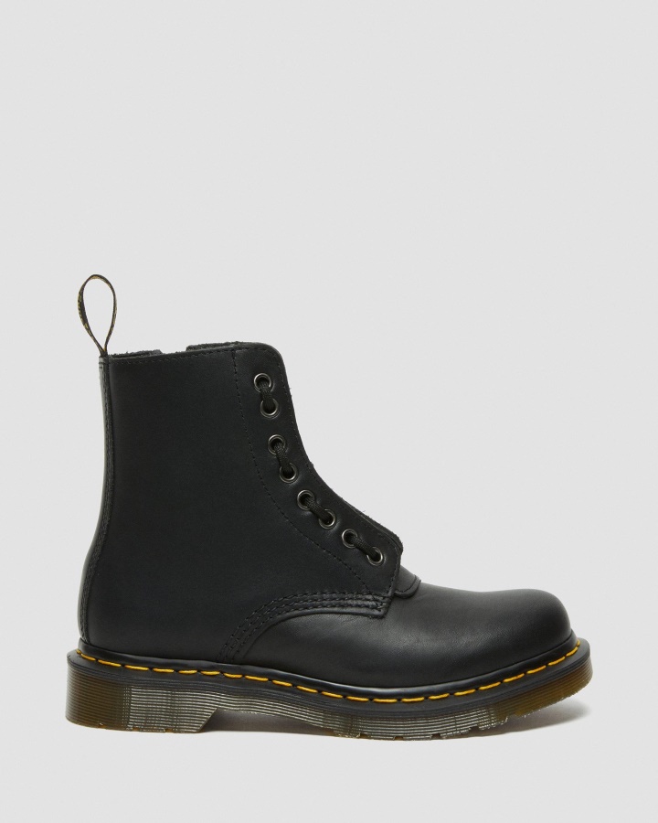 1460 Cizme Dama Pascal Nappa Cu Fermoar Nappa Negru Dr.martens Romania