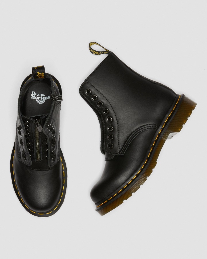 1460 Cizme Dama Pascal Nappa Cu Fermoar Nappa Negru Dr.martens Romania