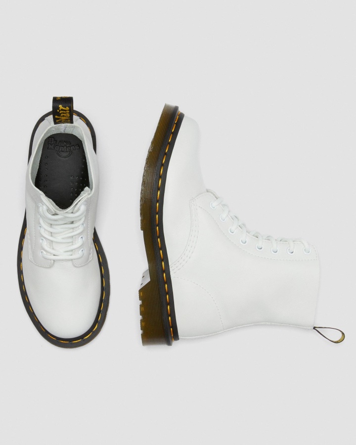 Dr.martens Romania Alb Virginia 1460 Cizme Dama Pascal Virginia Piele
