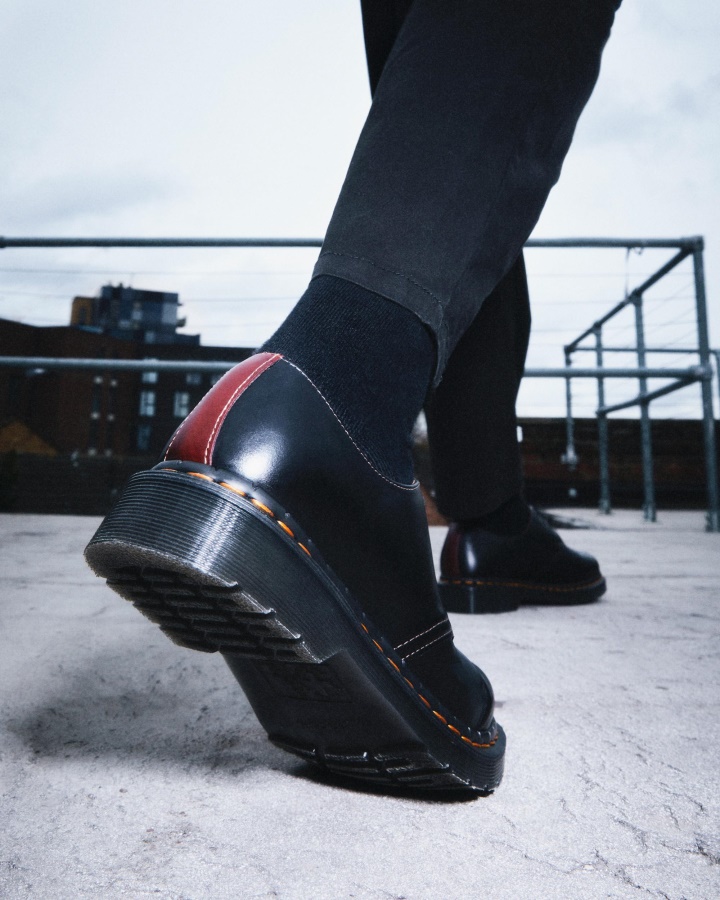 Pantofi Oxford Din Piele Abruzzo Pentru Bărbați Dr.martens Romania Negru+maro Abruzzo Wp 1461