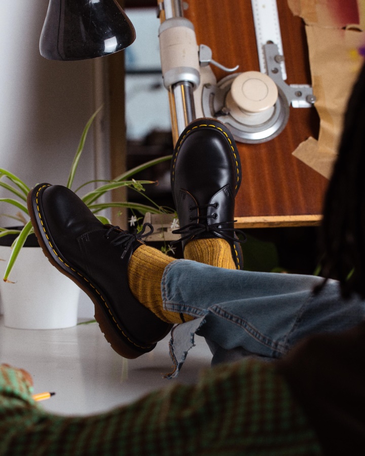 Pantofi Oxford Dr.martens Romania Black Quilon 1461 Vintage Made In Anglia