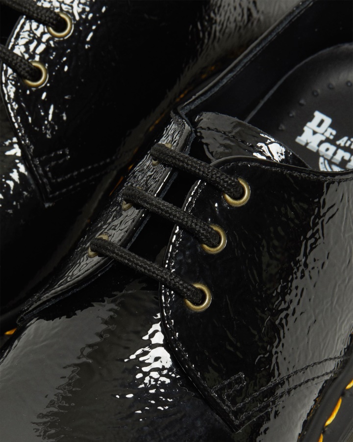 Pantofi Oxford Dr.martens Romania Negru Lacuit 1461 Pentru Femei