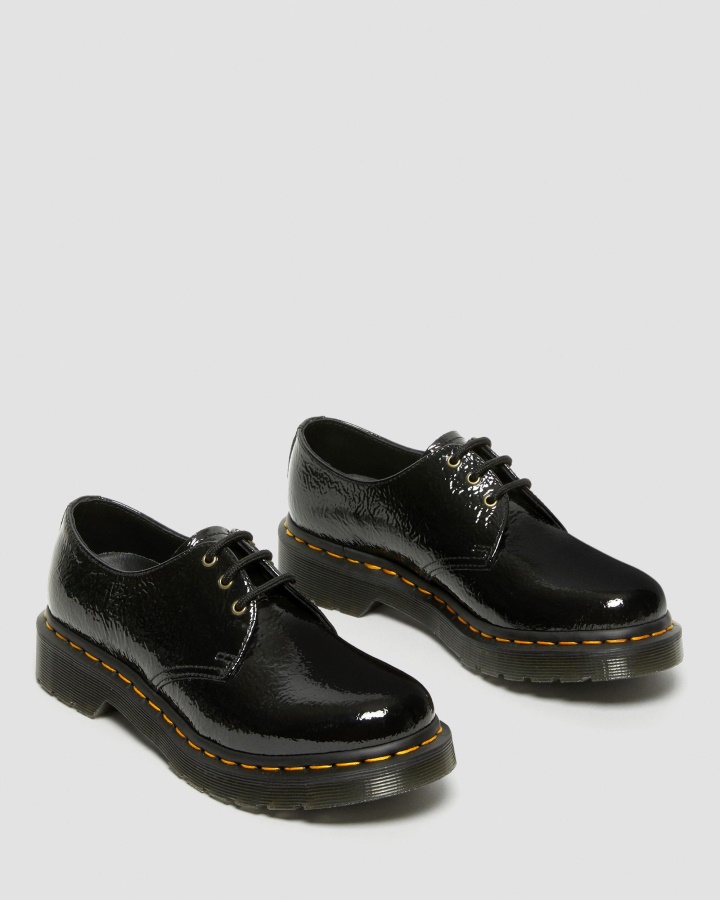 Pantofi Oxford Dr.martens Romania Negru Lacuit 1461 Pentru Femei
