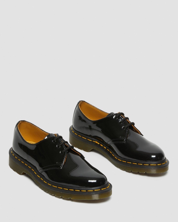 Dr.martens Romania Pantofi Oxford Din Piele Lacuta Neagra 1461