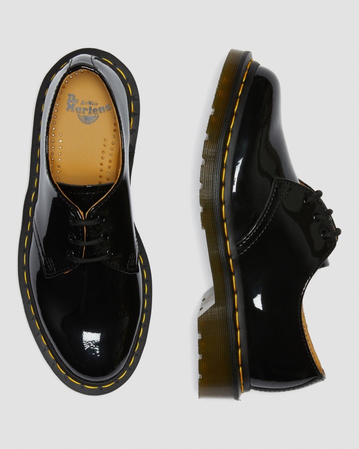 Dr.martens Romania Pantofi Oxford Din Piele Lacuta Neagra 1461