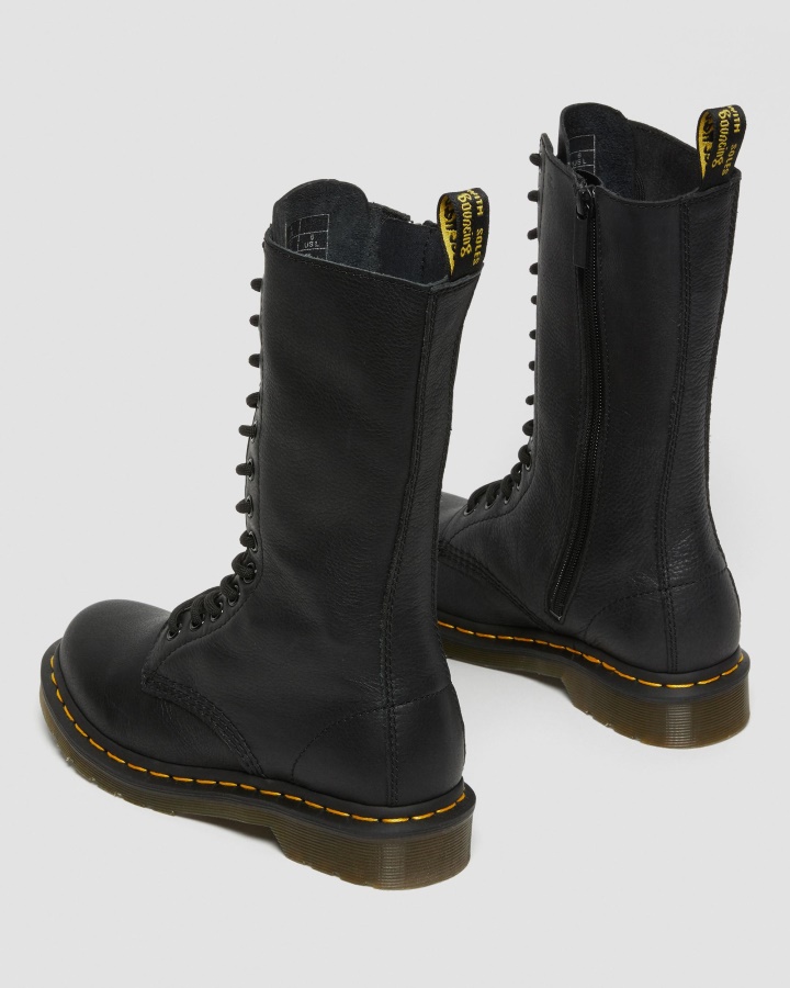 1b99 Cizme Din Piele Virginia Mijloc Vitel Negru Virginia Dr.martens Romania