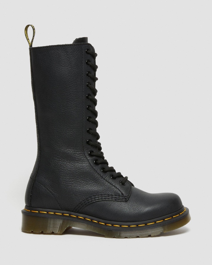 1b99 Cizme Din Piele Virginia Mijloc Vitel Negru Virginia Dr.martens Romania