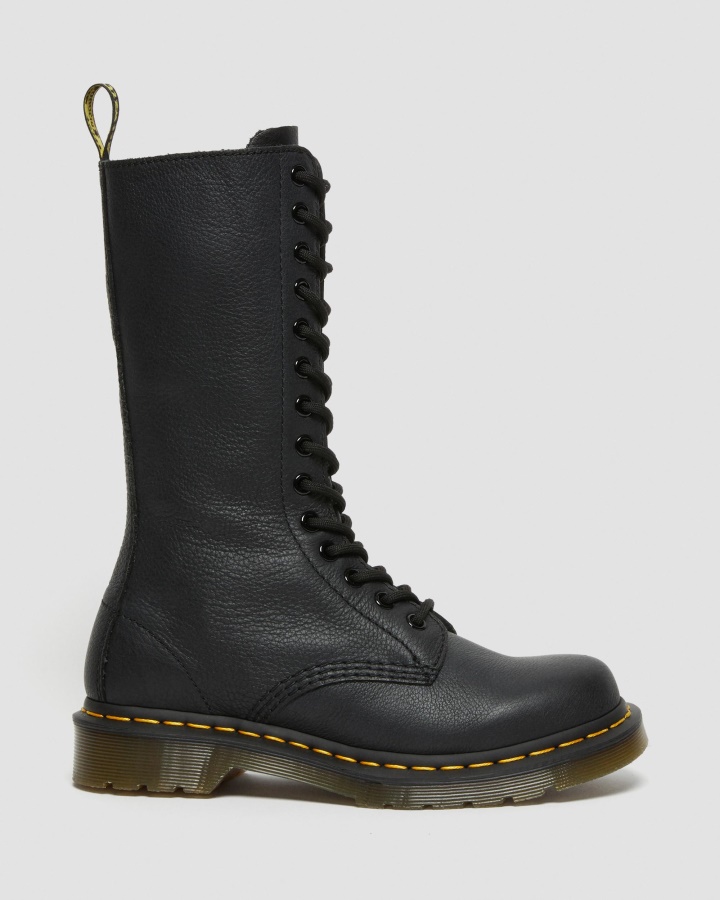 1b99 Cizme Din Piele Virginia Mijloc Vitel Negru Virginia Dr.martens Romania