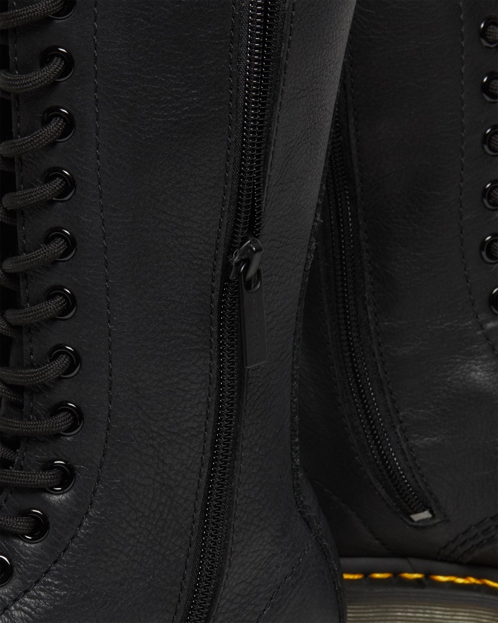 1b99 Cizme Din Piele Virginia Mijloc Vitel Negru Virginia Dr.martens Romania